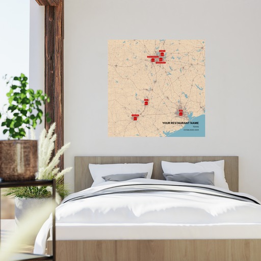 Our Restaurants Map Poster - Street Map 9