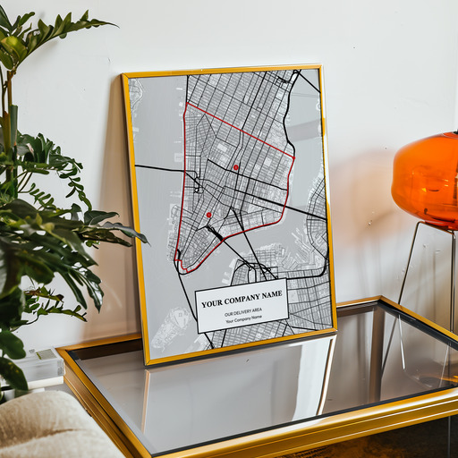 Our Delivery Area Map Poster - Street Map 10