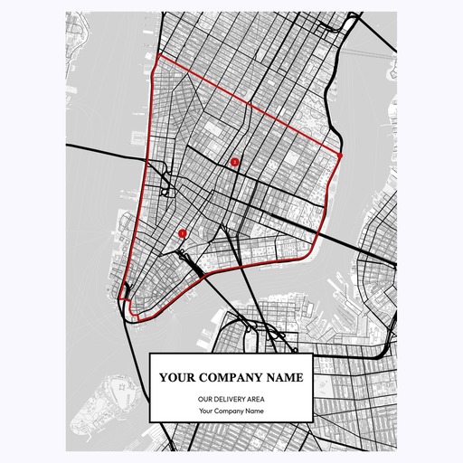 Our Delivery Area Map Poster - Street Map 6