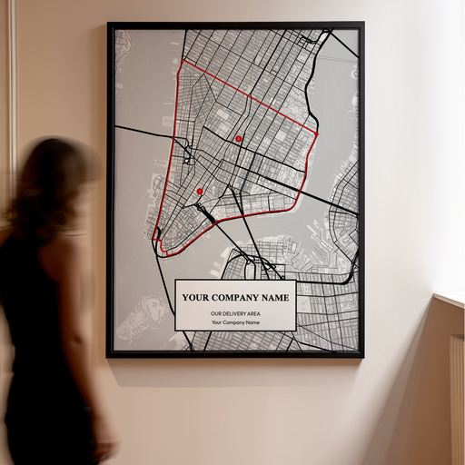Our Delivery Area Map Poster - Street Map 9
