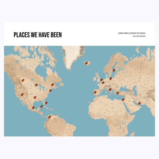 Places We Have Been Poster- Terrain Map 6
