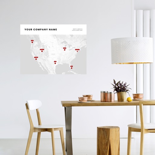 Our Corporate Branches Map Poster - Terrain Map 10
