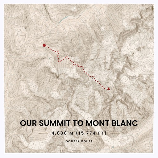 Our Summit to Mont Blanc Poster - Topographic Map 6
