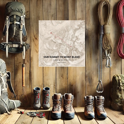 Our Summit to Mont Blanc Poster - Topographic Map 8