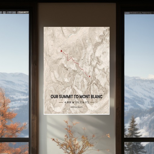 Our Summit to Mont Blanc Poster - Topographic Map 9