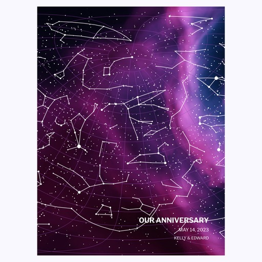 Our Anniversary Poster in Nebula - Celestial Map 6