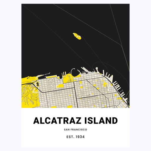 Alcatraz Poster - Street Map 6