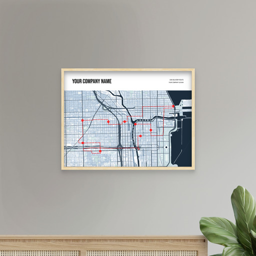 Our Delivery Route Map Poster - Route Map 8