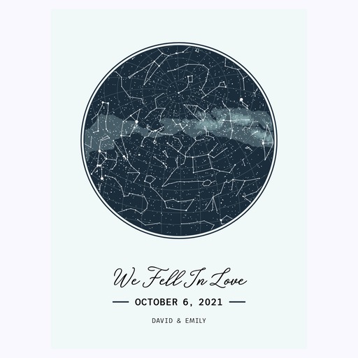 When We Fell in Love Poster - Celestial Map 6