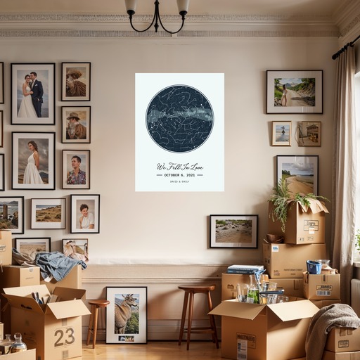 When We Fell in Love Poster - Celestial Map 7