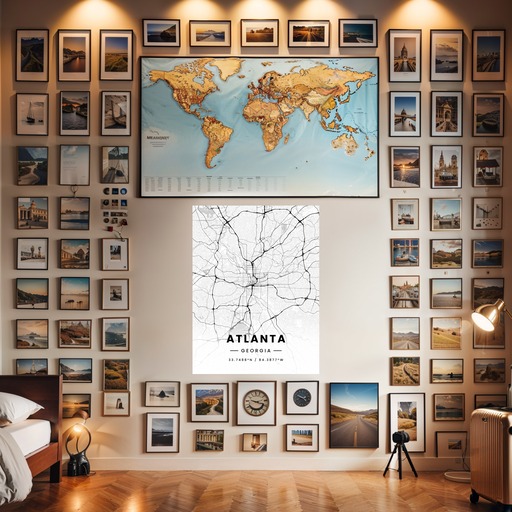 Atlanta in Light Poster - Street Map 7
