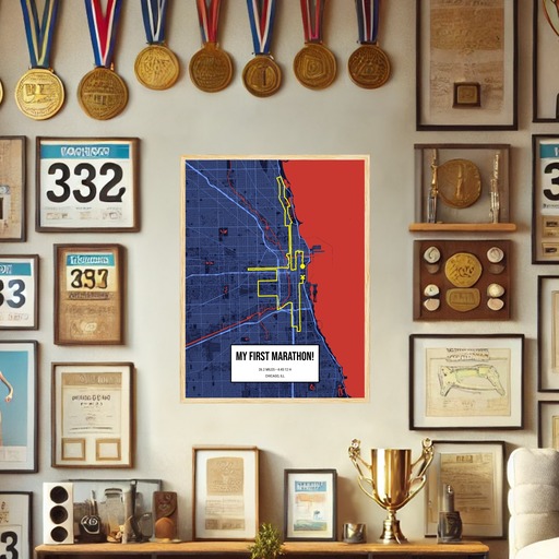 My First Marathon Poster - Route Map 8