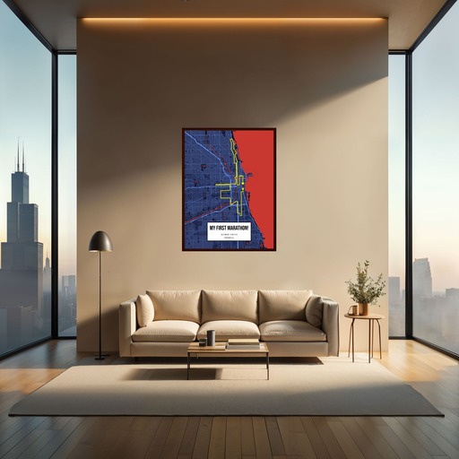 My First Marathon Poster - Route Map 9