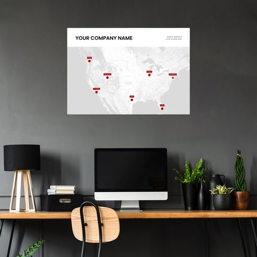 Our Corporate Branches Map Poster - Terrain Map 10
