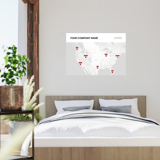 Our Corporate Branches Map Poster - Terrain Map 7