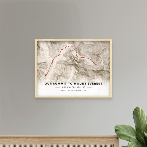 Our Summit: Mount Everest Poster - Route Map 7