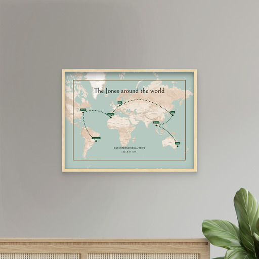 Our International Trip Poster - Route Map 7