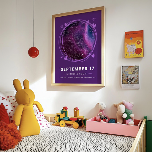 The Day you Were Born Poster - Nebula - Celestial Map 9