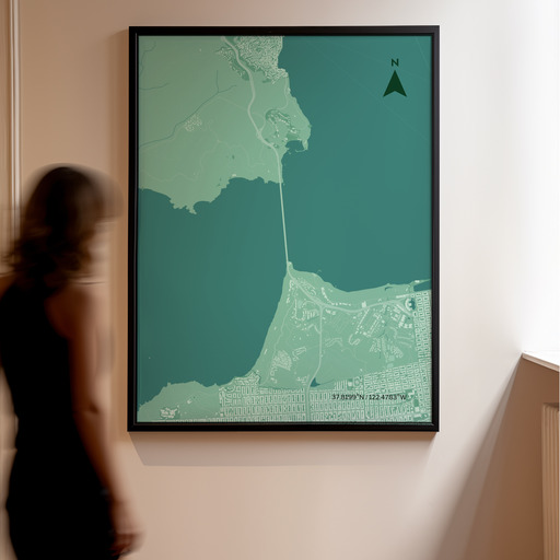 Golden Gate Bridge Poster - Street Map 9
