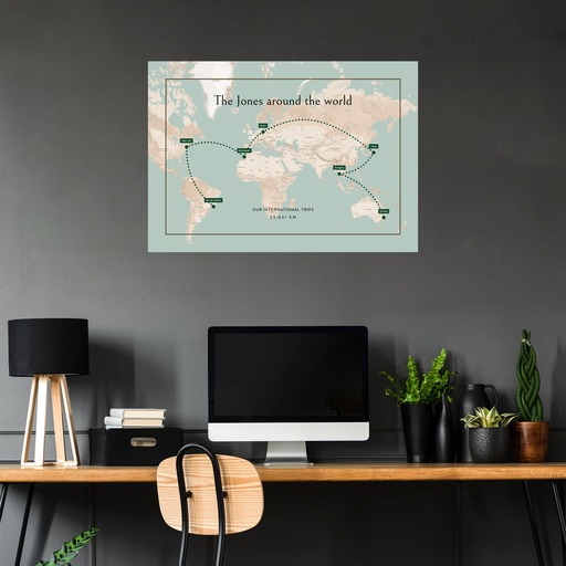 Our International Trip Poster - Route Map 10