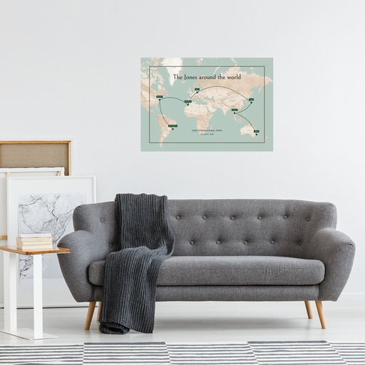 Our International Trip Poster - Route Map 8