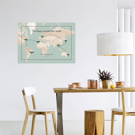 Our International Trip Poster - Route Map 9