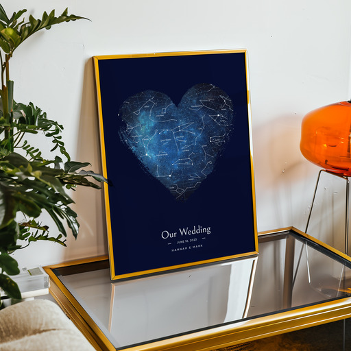 Our Wedding Poster - Starry Celestial Map 10