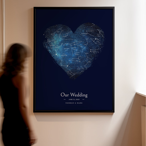 Our Wedding Poster - Starry Celestial Map 9