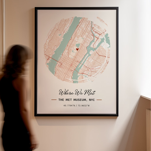 Where We Met Poster - Street Map 9