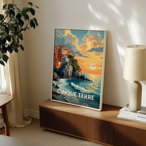 Cinque Terre Travel Print - Vintage Travel Art Poster 8