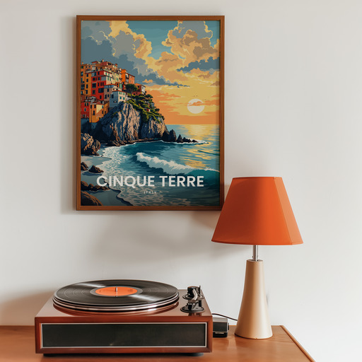 Cinque Terre Travel Print - Vintage Travel Art Poster 9