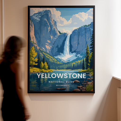 Yellowstone National Park Travel Print - Vintage Travel Art Poster 10
