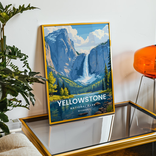 Yellowstone National Park Travel Print - Vintage Travel Art Poster 11