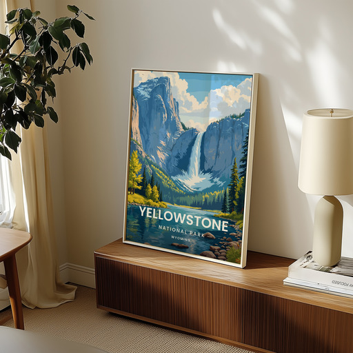 Yellowstone National Park Travel Print - Vintage Travel Art Poster 8