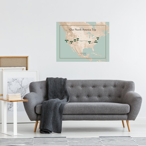 Our North America Trip Poster - Route Map 10