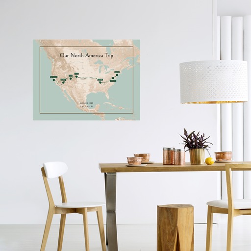 Our North America Trip Poster - Route Map 11