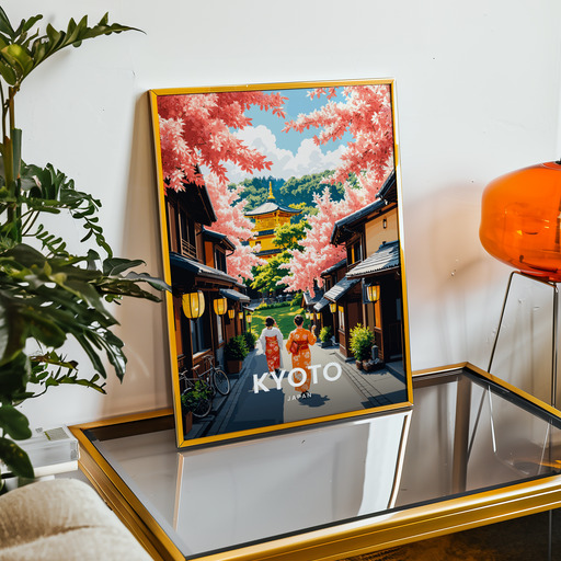 Kyoto Travel Print - Vintage Travel Art Poster 11