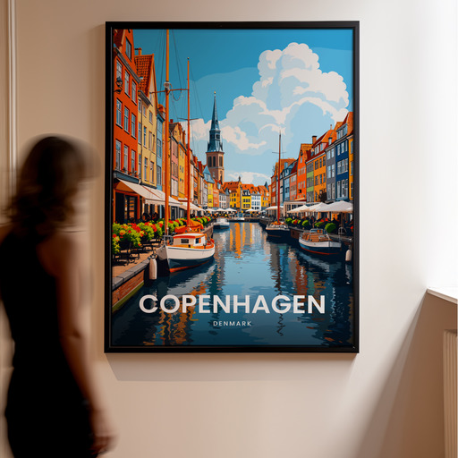 Copenhagen Travel Print - Vintage Travel Art Poster 10