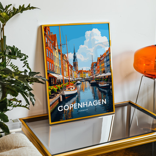 Copenhagen Travel Print - Vintage Travel Art Poster 11