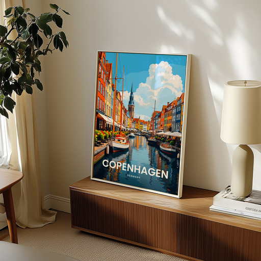 Copenhagen Travel Print - Vintage Travel Art Poster 8