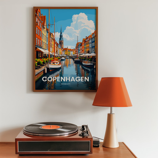 Copenhagen Travel Print - Vintage Travel Art Poster 9