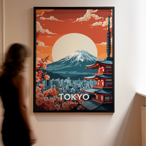 Tokyo Travel Print - Vintage Travel Art Poster 10