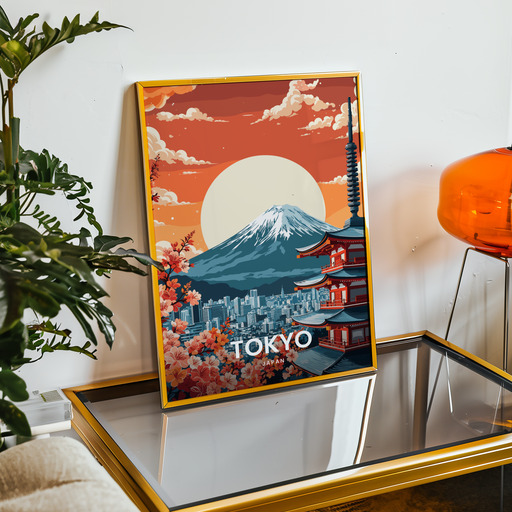 Tokyo Travel Print - Vintage Travel Art Poster 11