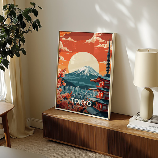 Tokyo Travel Print - Vintage Travel Art Poster 8