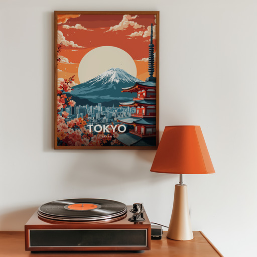 Tokyo Travel Print - Vintage Travel Art Poster 9