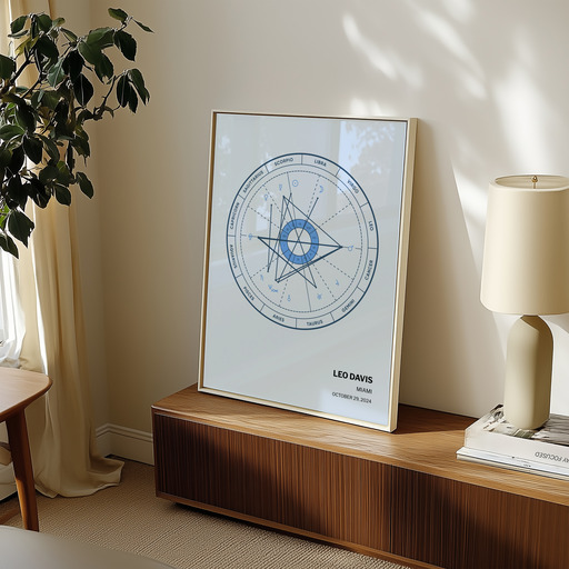 Our Son's Birth Poster - Natal Chart 9