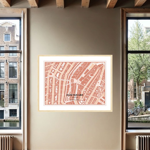 Dam Square Poster - Street Map 2
