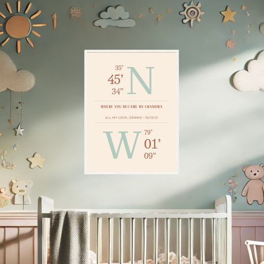 Where You Became My Grandma Poster - Coordinates 2