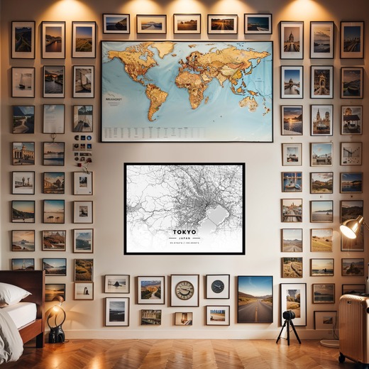 Tokyo in Light Poster - Street Map 2