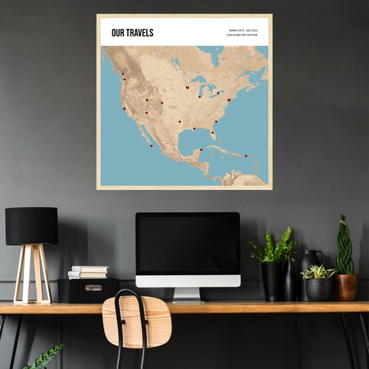 The Places We Have Been Together Poster - Terrain Map 2